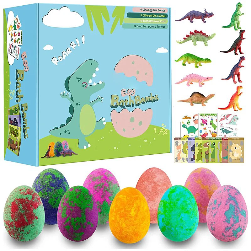 Bombe de bain dinosaure biologique avec jouets à l'intérieur