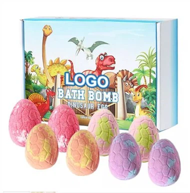 Dino Egg Bath Bomb Gift Set avec des jouets de dinosaure à l'intérieur