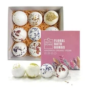 Bombe de bain de fleurs séchées