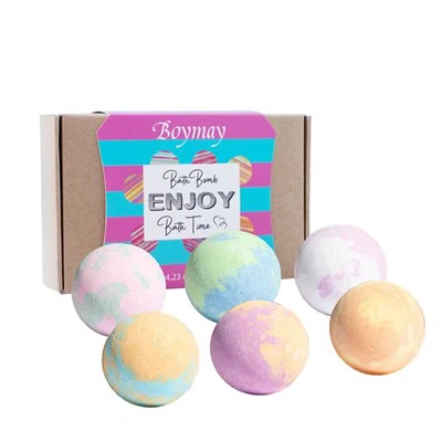 Coffre-cadeau de bombes de bain biologique