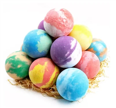 Bombes de bain colorées