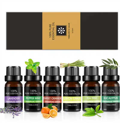 Huiles essentielles réglées pour les vapeur de douche